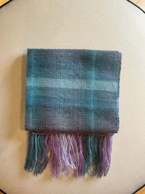 Pink & Blue Tartan Scarf
